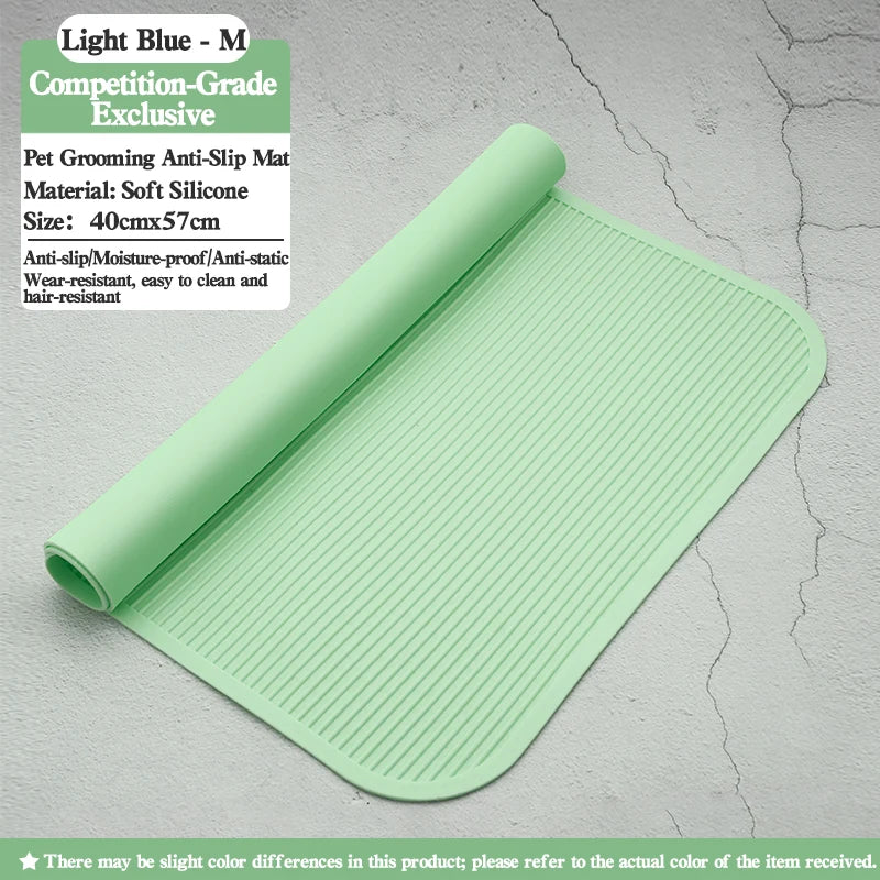 Silicone Waterproof Pet Grooming Table Anti-Slip Pad Beauty Mat Upgrade Model with Beautician Sign Competition Pad