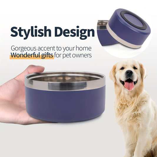 Premium Dog Bowl: Large Stainless Steel with Non-Slip Mat
