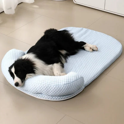 Removeable Summer Pet Bed Ice Silk Cooling Pet Mat Foam Sleeping Sofa Puppy Kennel Summer Cooling Fabric Dog Cat Bed Pet Cushion