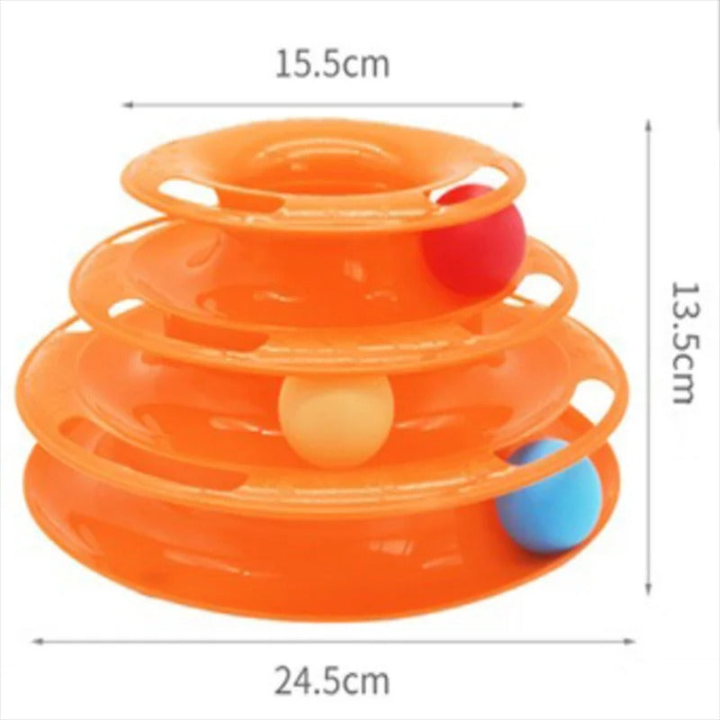 Cat Toy Wheel Ball: Interactive Track Amusement Disk