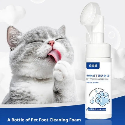 Pet Paw Cleaning Foam 150ml Cat And Dog Paw Foot Cleaning Scrub Pet Free Foot Cleaning Foam Spray Pet Wash Free Cleaning Foam