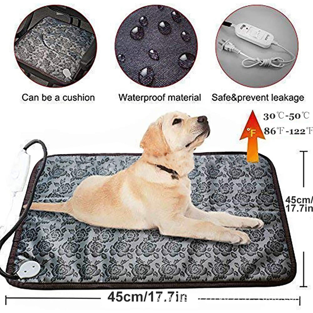 Cat Heating Pad: 18x18in Waterproof Smart Thermostat Mat