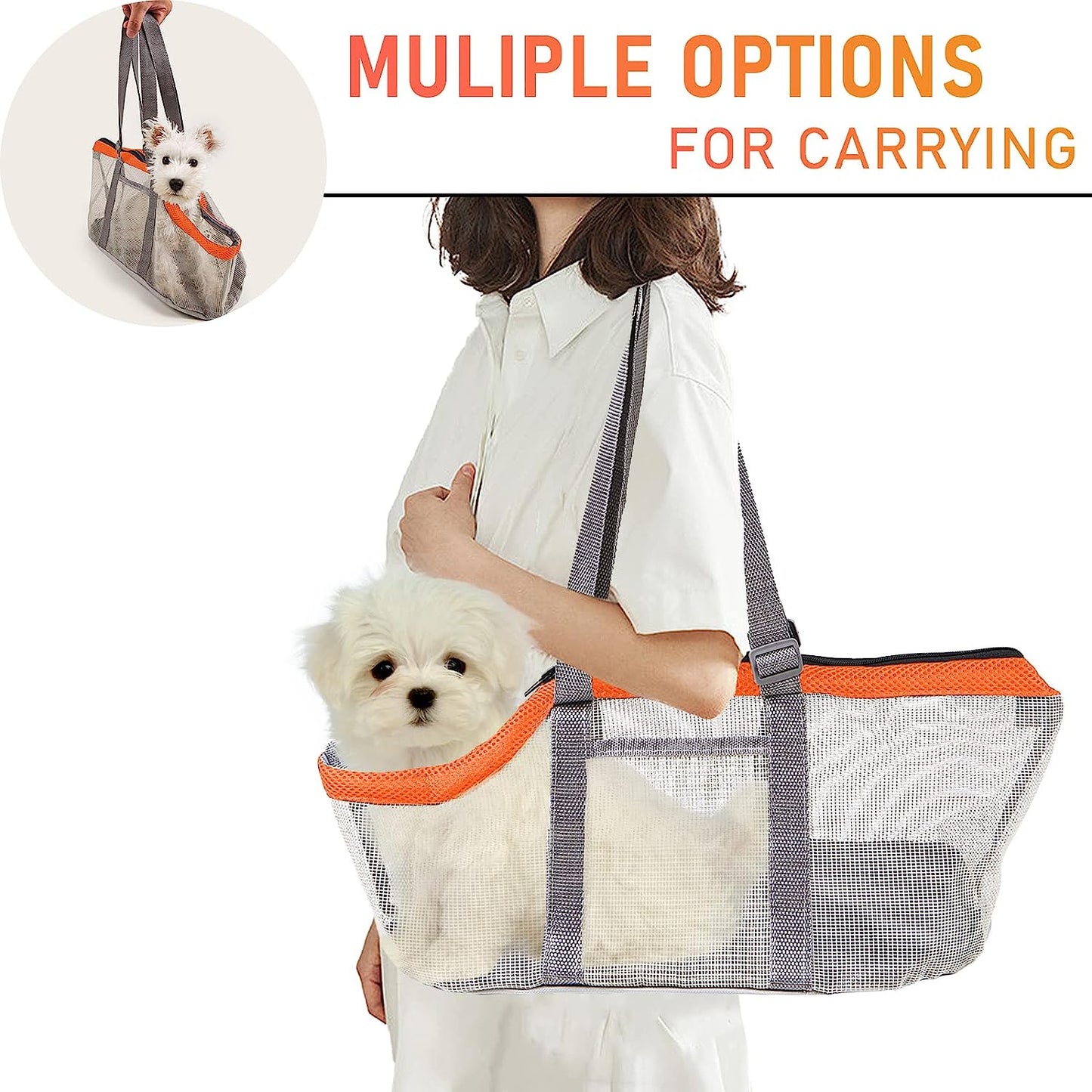 Dog Carrier Bag: Soft-Sided Mesh for Small Dogs & Cats