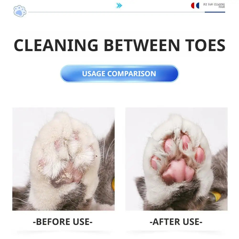 Pet Paw Cleaning Foam 150ml Cat And Dog Paw Foot Cleaning Scrub Pet Free Foot Cleaning Foam Spray Pet Wash Free Cleaning Foam