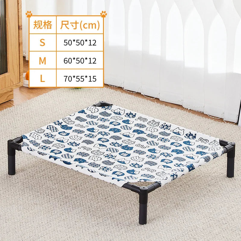 Pet Beds: Elevated Folding Pet Bed - Portable & Washable Dog Kennel