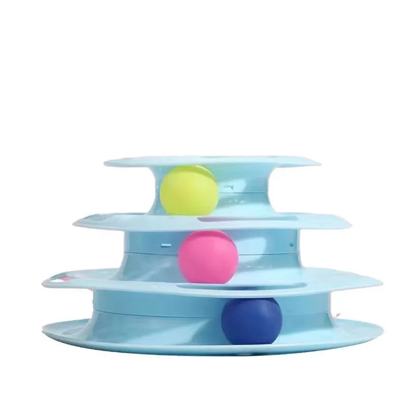 Cat Toy Wheel Ball: Interactive Track Amusement Disk