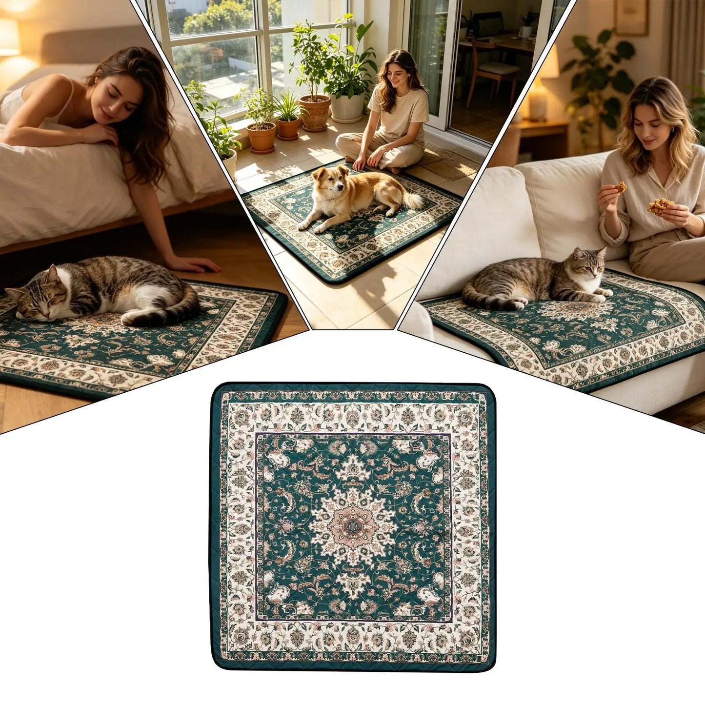 Dog Pee Pads 50x50cm Soft Non-slip Fast Absorbent Mat Reusable And Washable Absorbent Pee Pads For Floor Cage Sofa Home Travel