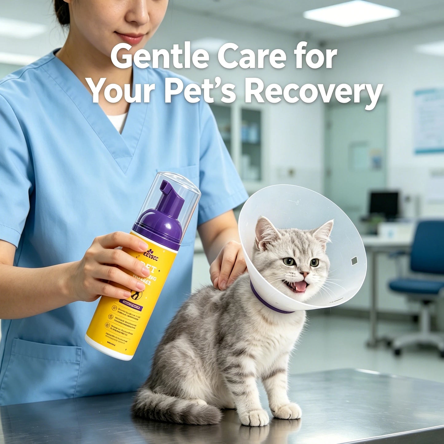 Waterless Pet Dry Shampoo Foam Mousse No Rinse Cleansing Grooming Solution Gentle Clean Refreshing Hair Wash for Cats Dogs All B
