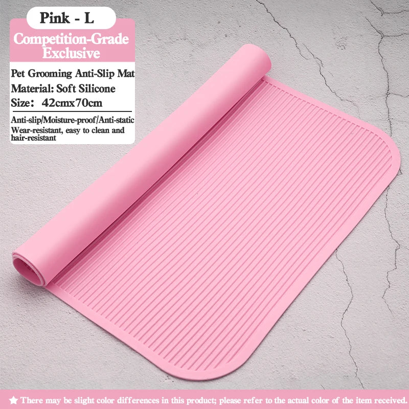 Silicone Waterproof Pet Grooming Table Anti-Slip Pad Beauty Mat Upgrade Model with Beautician Sign Competition Pad