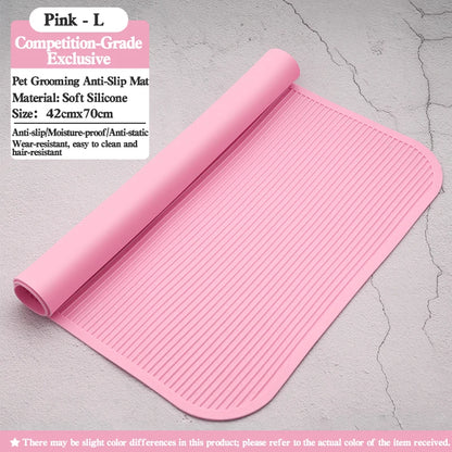 Silicone Waterproof Pet Grooming Table Anti-Slip Pad Beauty Mat Upgrade Model with Beautician Sign Competition Pad