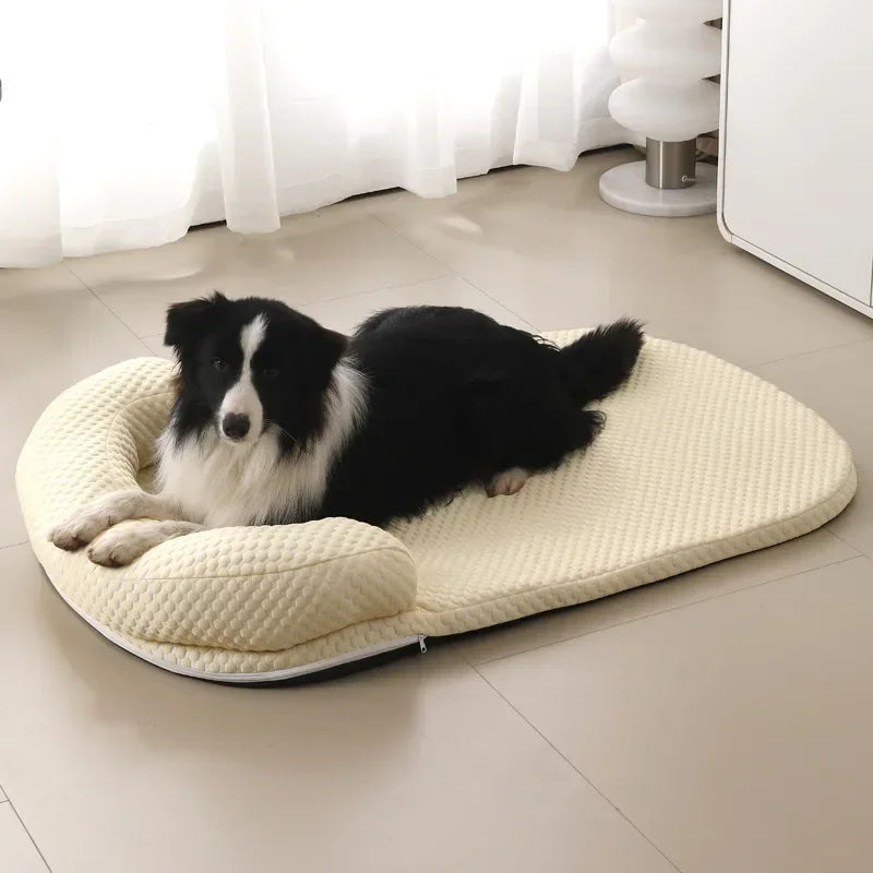 Removeable Summer Pet Bed Ice Silk Cooling Pet Mat Foam Sleeping Sofa Puppy Kennel Summer Cooling Fabric Dog Cat Bed Pet Cushion