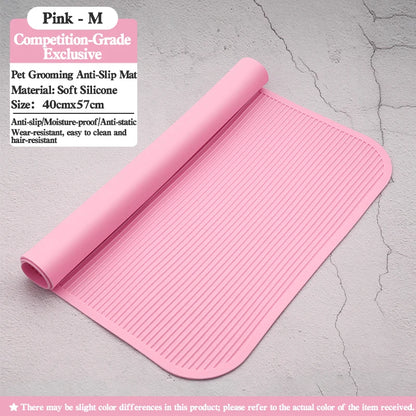 Silicone Waterproof Pet Grooming Table Anti-Slip Pad Beauty Mat Upgrade Model with Beautician Sign Competition Pad