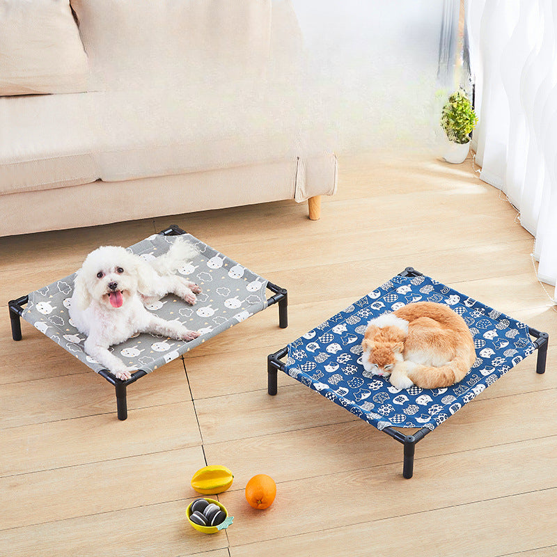 Pet Beds: Elevated Folding Pet Bed - Portable & Washable Dog Kennel
