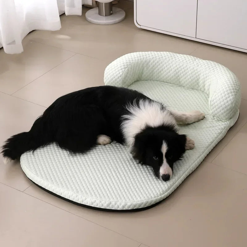 Removeable Summer Pet Bed Ice Silk Cooling Pet Mat Foam Sleeping Sofa Puppy Kennel Summer Cooling Fabric Dog Cat Bed Pet Cushion