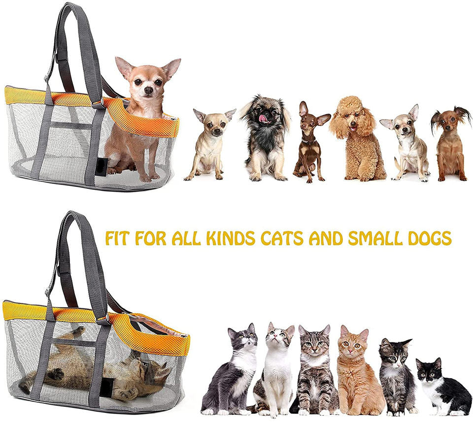 Dog Carrier Bag: Soft-Sided Mesh for Small Dogs & Cats