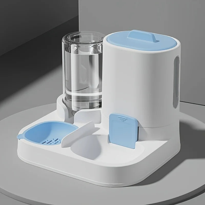 Automatic Cat Water Dispenser & Feeder - Spill-Proof Design
