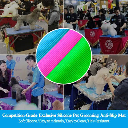 Silicone Waterproof Pet Grooming Table Anti-Slip Pad Beauty Mat Upgrade Model with Beautician Sign Competition Pad