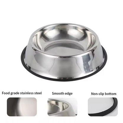 Steel Cat Bowl - Durable Pet Feeder for Cats & Dogs