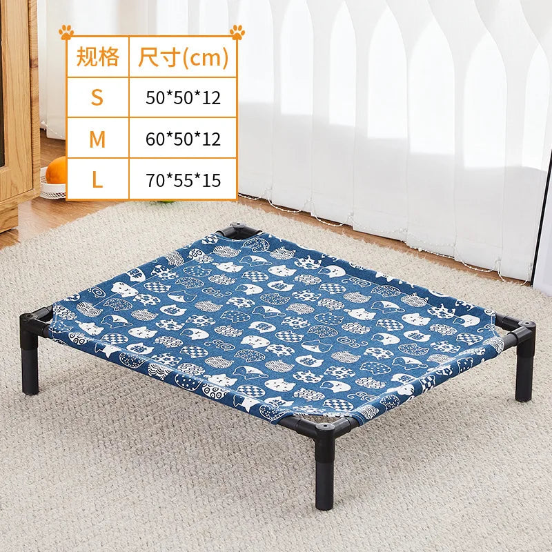 Pet Beds: Elevated Folding Pet Bed - Portable & Washable Dog Kennel