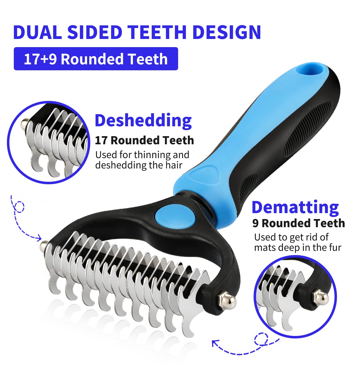 Dog Brush - Dog Hair Remover & Knot Cutter