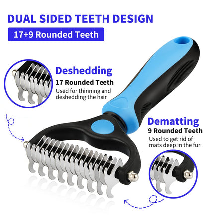 Dog Brush - Dog Hair Remover & Knot Cutter