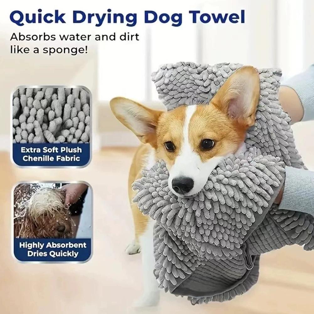 Bath Towel: Pet Absorbent Towel Quick Drying for Cats & Dogs