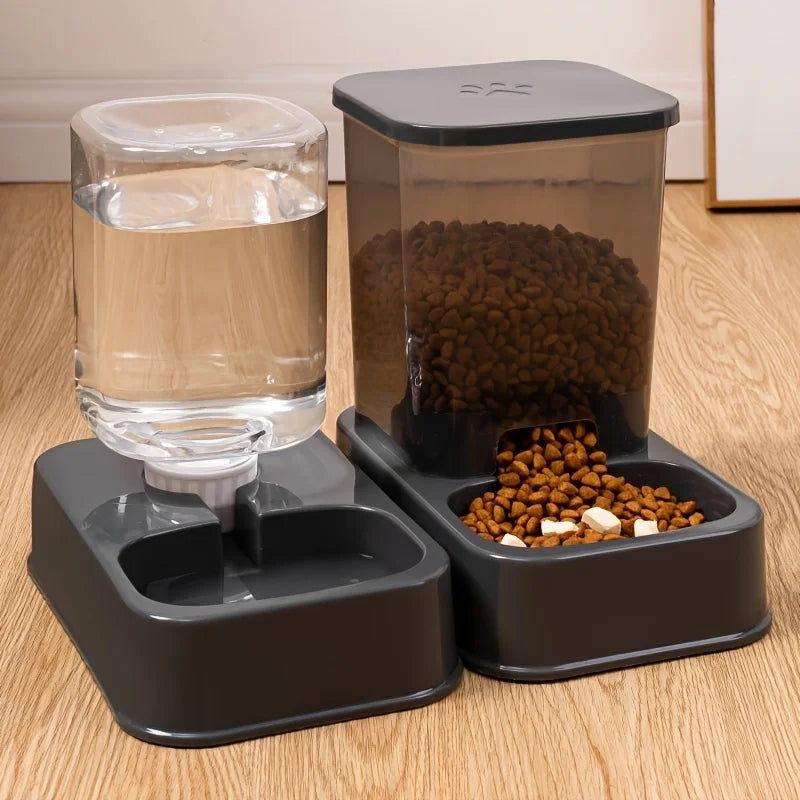 Automatic Pet Feeder & Drinker - Smart Portion Control Set