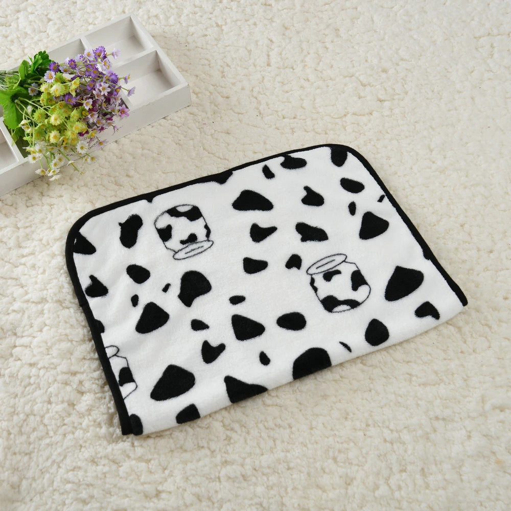Dog Bed Mat - Soft Cozy Bone Star Avocado Print