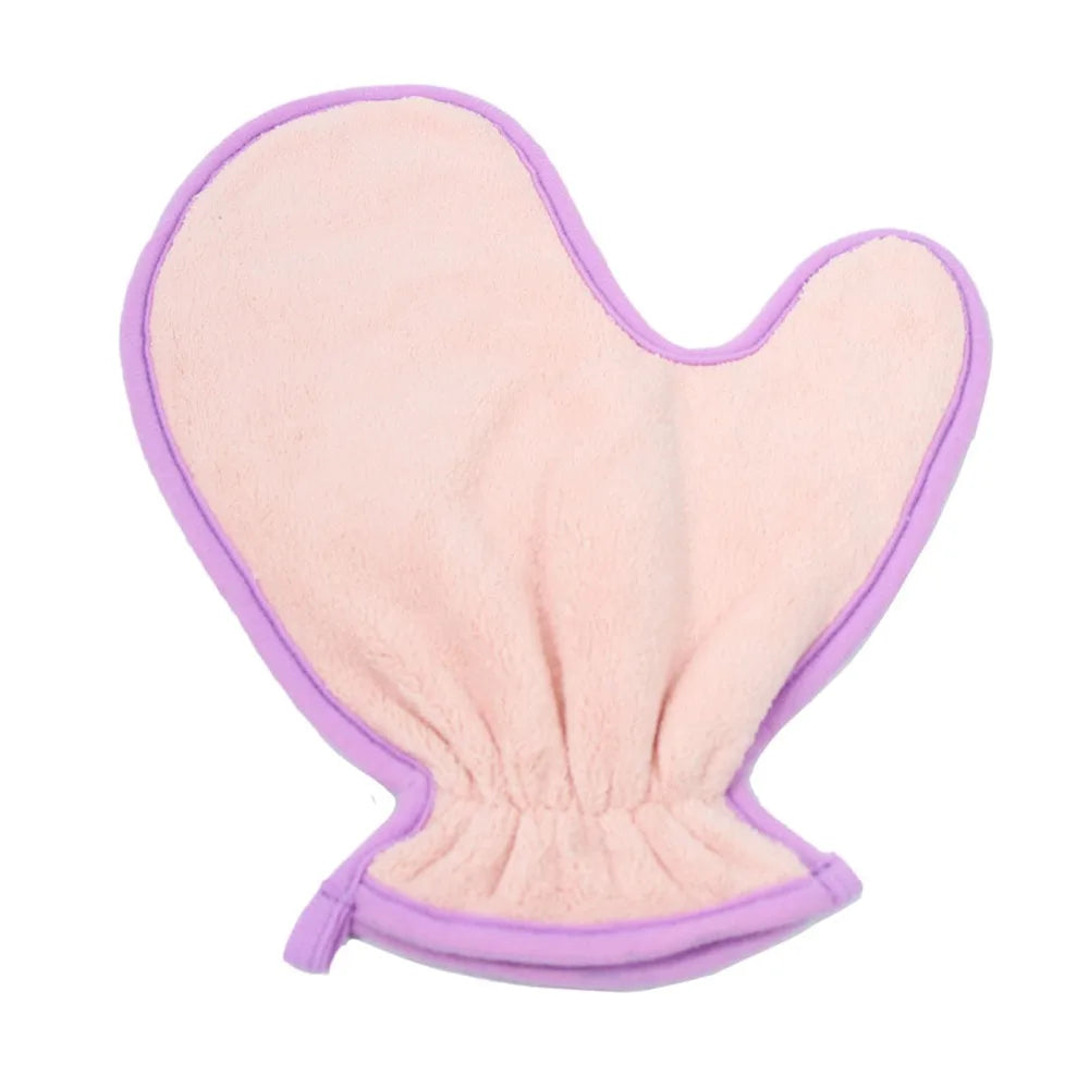 Hand Fit Fleece Lined Pet Drying Mitt Multi Colors Soft Bath Towel Glove Paw Print Safe Dog Cat Clean Mitt Household Pet Groom