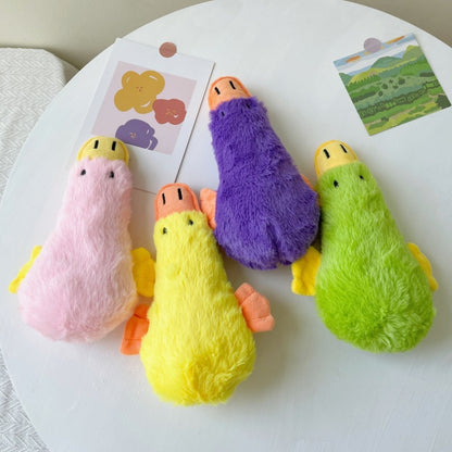 Pet Dog Toys: Plush Duck Toy - Squeaky Fun for Small Dogs & Cats