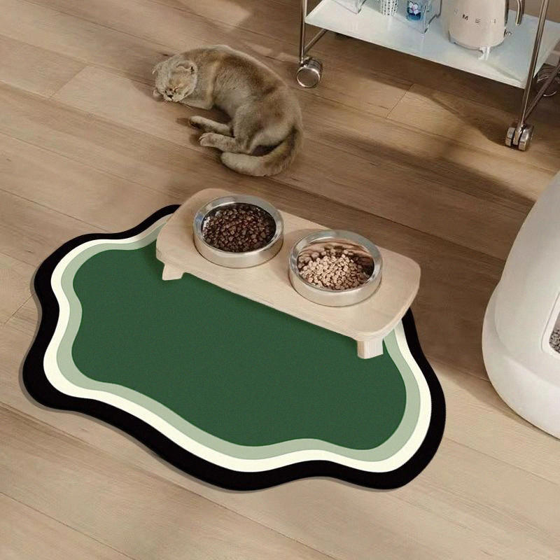 Dog Mat: Diatom Mud Pet Feeding Mat - Non-Stick Waterproof Tray