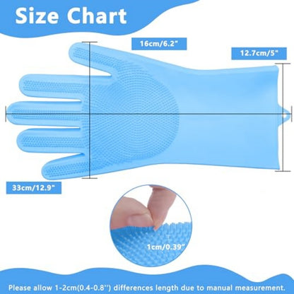 Pet Grooming Gloves - Heat Resistant Silicone Scrubber