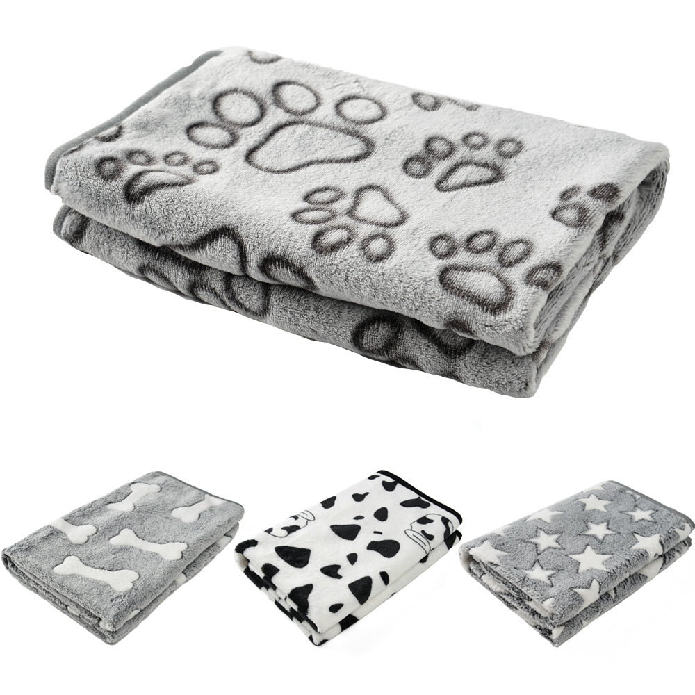 Dog Bed Mat - Soft Cozy Bone Star Avocado Print
