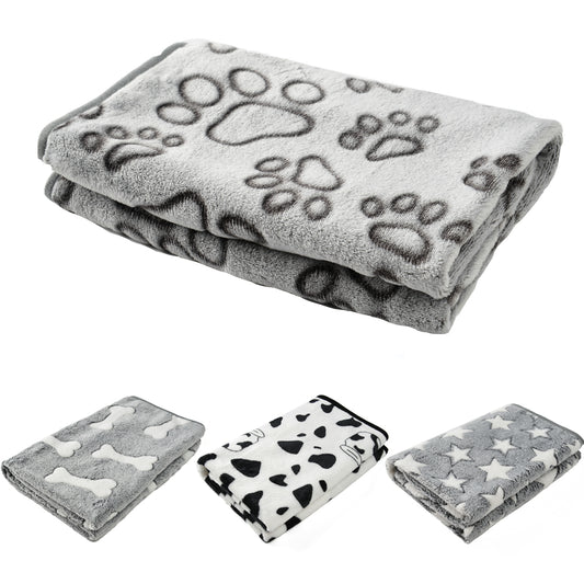 Dog Bed Mat - Soft Cozy Bone Star Avocado Print