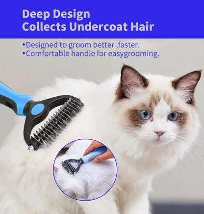 Dog Brush - Dog Hair Remover & Knot Cutter
