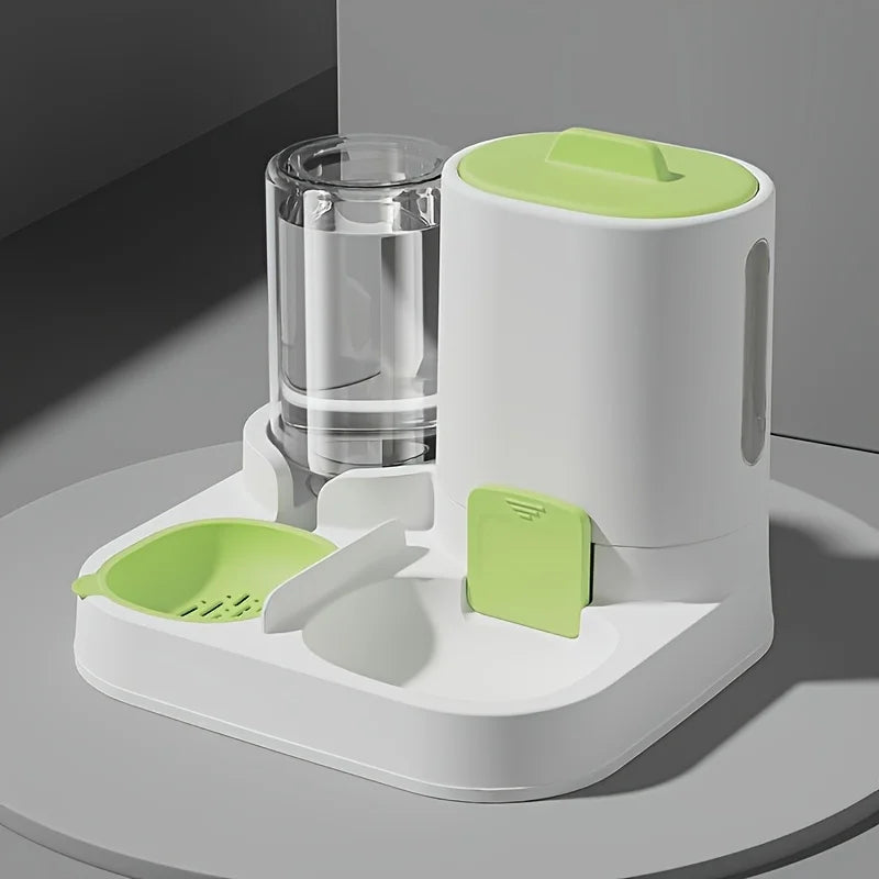 Automatic Cat Water Dispenser & Feeder - Spill-Proof Design
