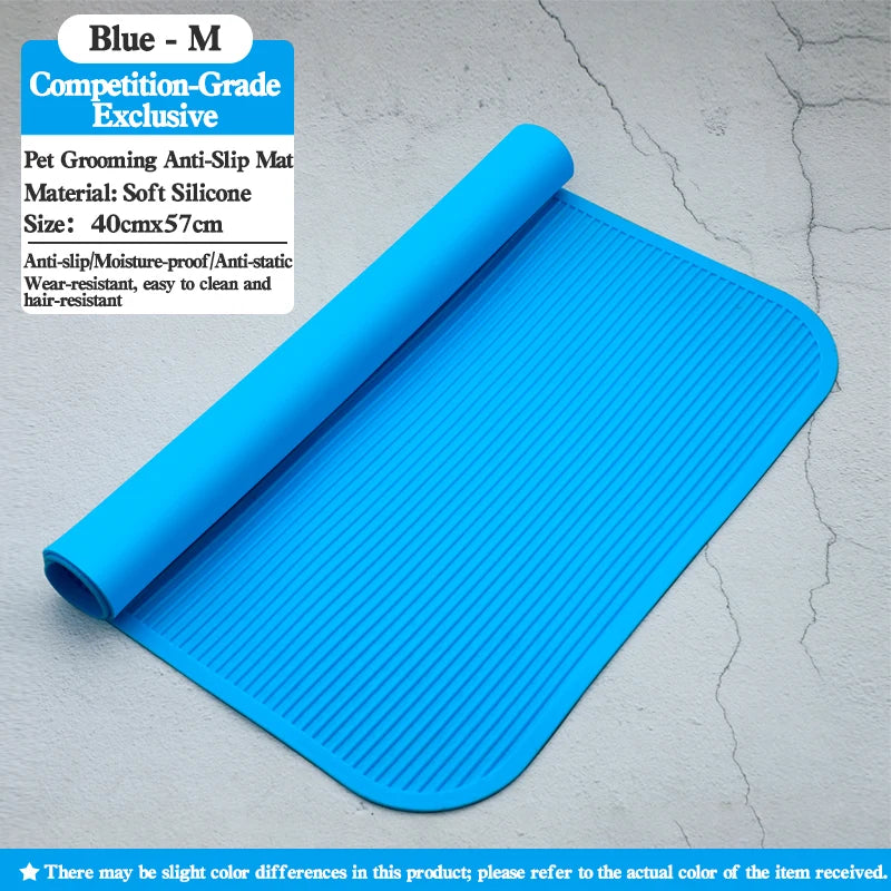 Silicone Waterproof Pet Grooming Table Anti-Slip Pad Beauty Mat Upgrade Model with Beautician Sign Competition Pad