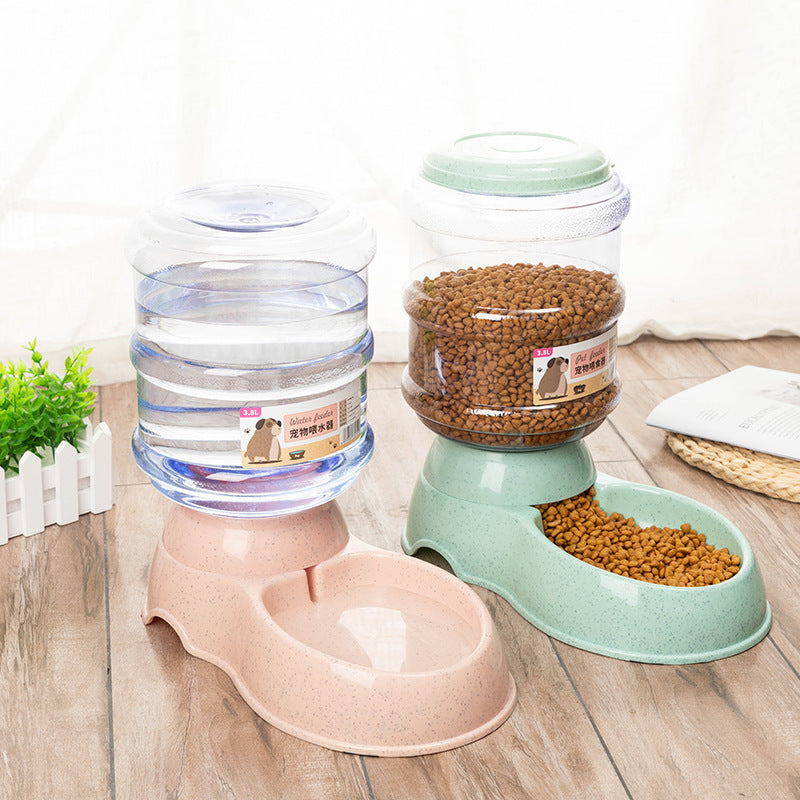 Dog Feeder Bowls: Large Capacity & Auto Water Dispenser