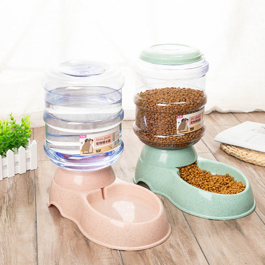 Dog Feeder Bowls: Large Capacity & Auto Water Dispenser