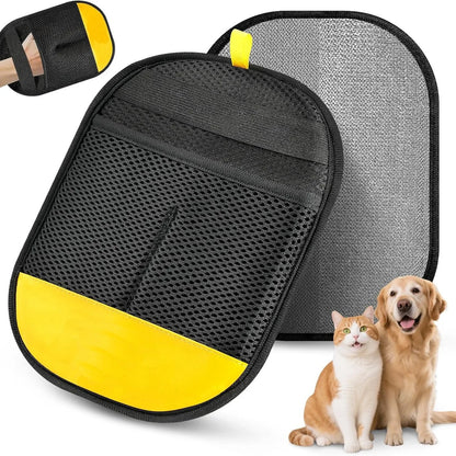 Pet Hair Removal Gloves - Reusable, Double-Sided Grooming
