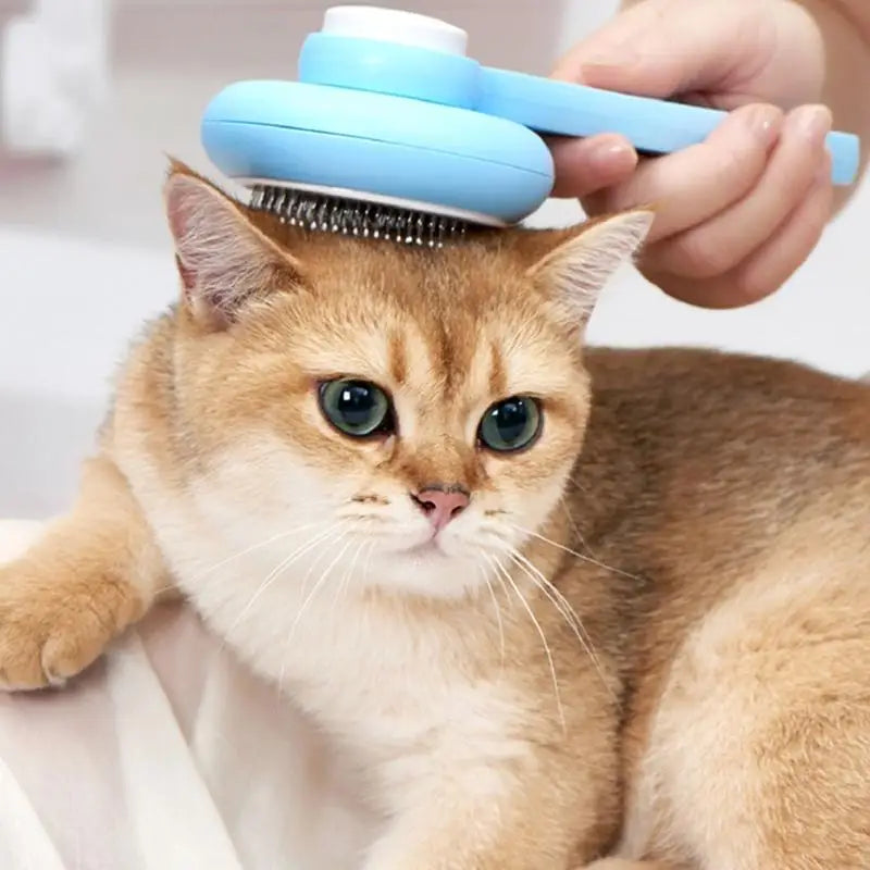 For Shedding Control And Coat Care Pet Deshedding Brush With Massage Function ABS Cats Grooming Tool