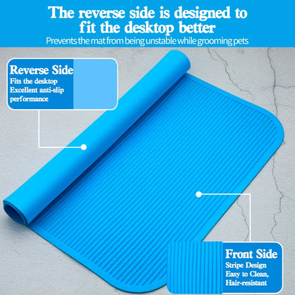 Silicone Waterproof Pet Grooming Table Anti-Slip Pad Beauty Mat Upgrade Model with Beautician Sign Competition Pad