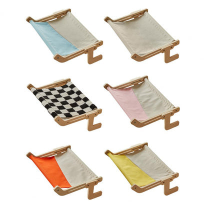 Cat Bed: Cat Hammock Bedside Adjustable Window Perch No Drill Wood Frame