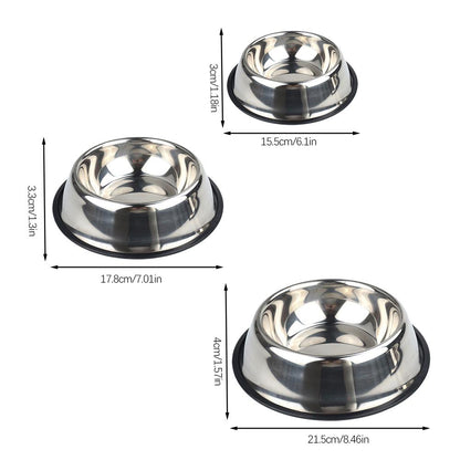 Steel Cat Bowl - Durable Pet Feeder for Cats & Dogs