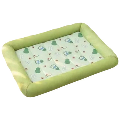 Square Cooling Puppy Bed Breathable Soft Dog Sleeping Pad Neck-protecting Dirt-resistant Pet Cooling Mat for Dogs