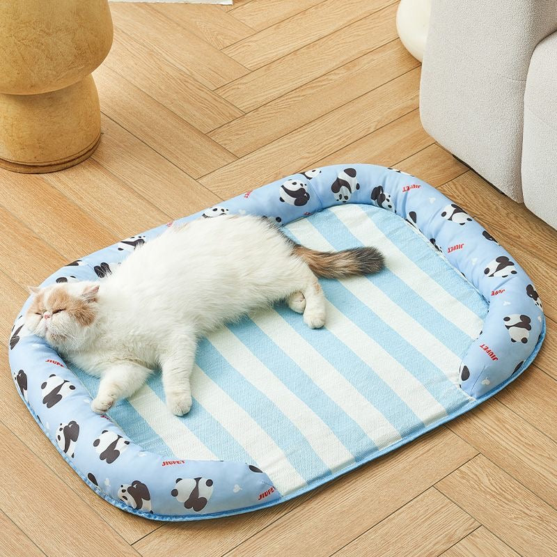 Pet Bed: Dog Mat Cooling Summer Pad Mat For Dogs Cat Blanket Sofa Breathable Pet Dog Bed Summer Washable For Small Medium Large Dogs Car