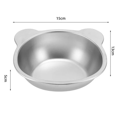 BOOTEELY Tilted Cat Bowl Stainless Steel Cat Food Bowls with Metal Stand Food and Water Dish for Cats Kitten Puppies Feeders Cat Supplies