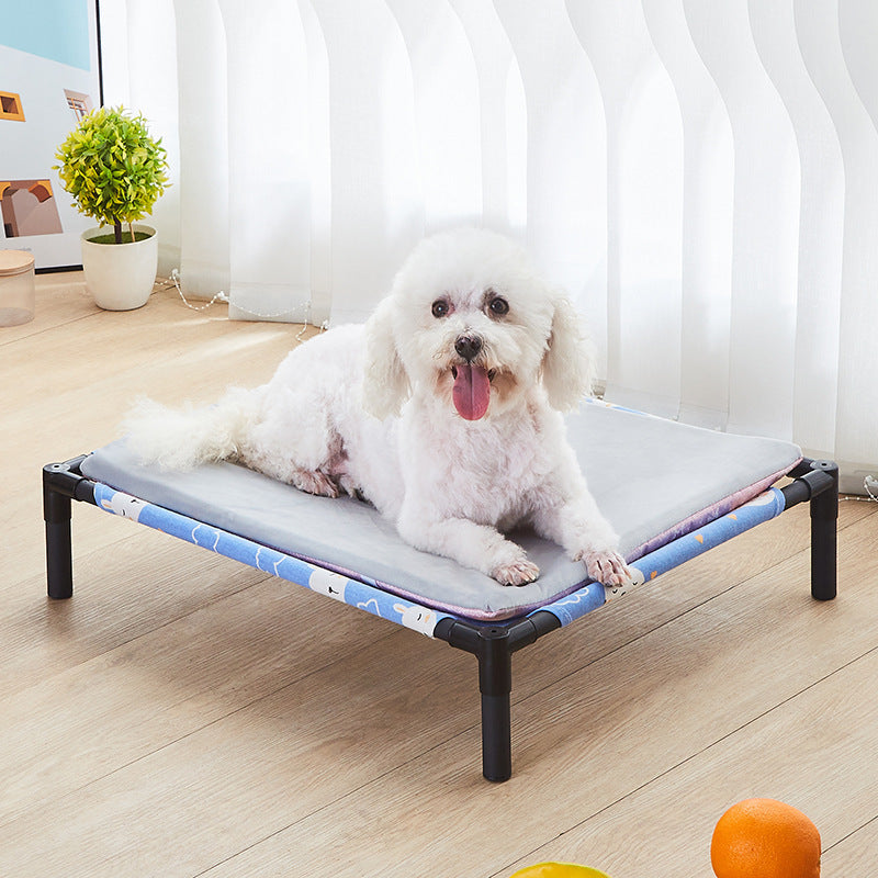 Pet Beds: Elevated Folding Pet Bed - Portable & Washable Dog Kennel