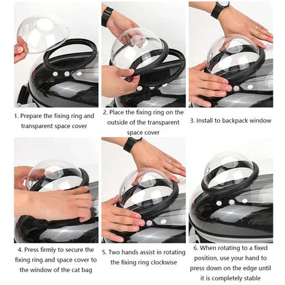 Transparent Breathable Portable Space Capsule Pet Carrier Backpack for Dog Cat Carrying Transport Bag