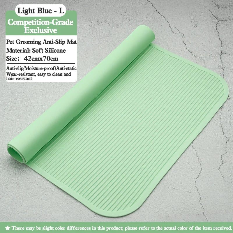 Silicone Waterproof Pet Grooming Table Anti-Slip Pad Beauty Mat Upgrade Model with Beautician Sign Competition Pad